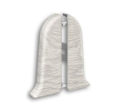 Торцевые заглушки IDEAL Классик 55 мм в цвет плинтуса (комплект 2 шт, правая и левая)