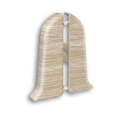 Торцевые заглушки IDEAL Классик 70 мм в цвет плинтуса (комплект 2 шт, правая и левая)