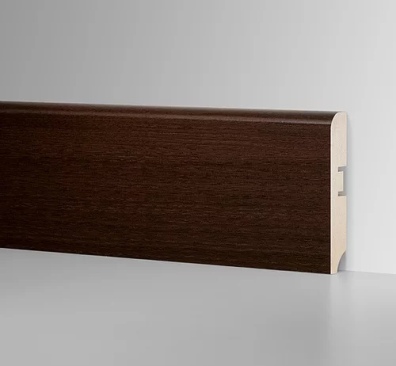 Плинтус напольный HANNAHHOLZ AKTUELL DESIGN МДФ 81мм - КАШТАН
