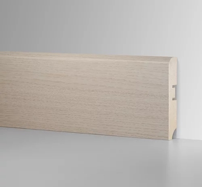 Плинтус напольный HANNAHHOLZ AKTUELL DESIGN МДФ 81мм - ДУБ ДЖОК СТРЕЙТЧ СВЕТЛЫЙ