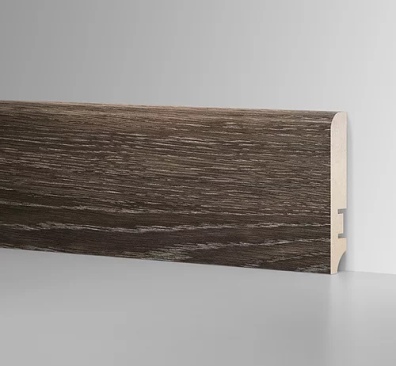 Плинтус напольный HANNAHHOLZ AKTUELL DESIGN МДФ 81мм - ДУБ ТЕМНЫЙ