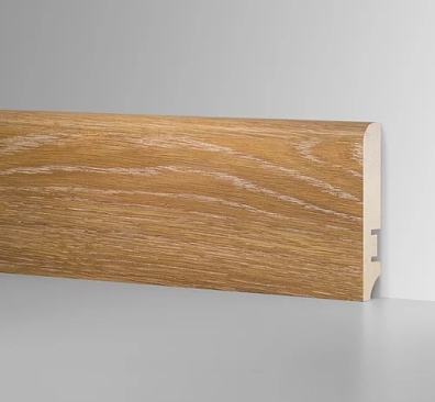 Плинтус напольный HANNAHHOLZ AKTUELL DESIGN МДФ 81мм - ДУБ ЖЕЛТЫЙ