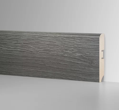 Плинтус напольный HANNAHHOLZ AKTUELL DESIGN МДФ 81мм - ДУБ ЕВРОПЕЙСКИЙ СЕРЫЙ