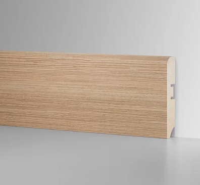Плинтус напольный HANNAHHOLZ AKTUELL DESIGN МДФ 81мм - КОБИКИ ВАНИЛЬ