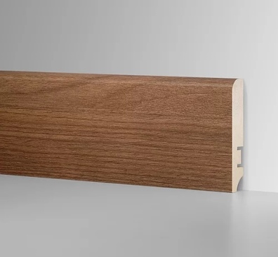 Плинтус напольный HANNAHHOLZ AKTUELL DESIGN МДФ 81мм - СТАРЫЙ ОРЕХ
