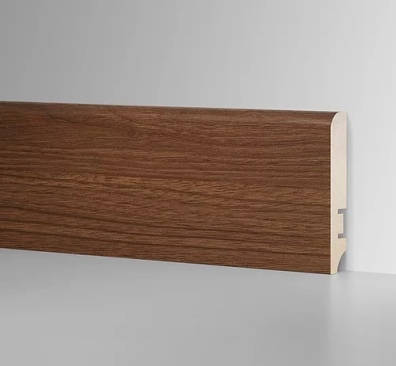 Плинтус напольный HANNAHHOLZ AKTUELL DESIGN МДФ 81мм - ОРЕХ