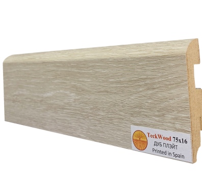 Плинтус МДФ Teckwood Цветной 75 мм Дуб Плэйт