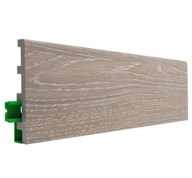 Плинтус напольный дюрополимерный Hannahholz Polynix PX81404.325, Дуб серый светлый