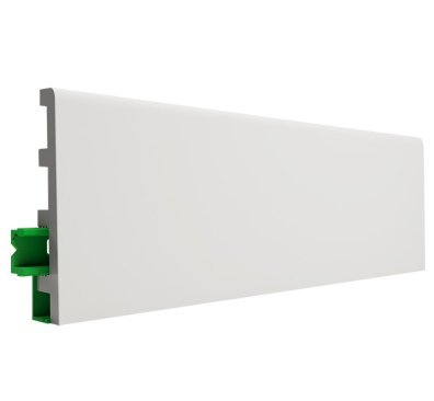 Плинтус напольный дюрополимерный Hannahholz Polynix PX81404.387, Белая шагрень