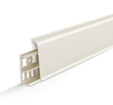 Плинтус напольный пластиковый Deconika 100 мм 033 Кремово-белый