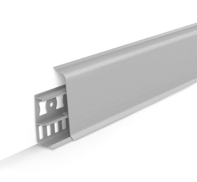 Плинтус напольный пластиковый Deconika 100 мм 002 Светло-серый