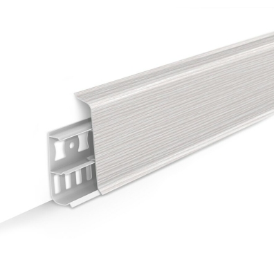 Плинтус напольный пластиковый Deconika 100 мм 255 Ясень бьянко