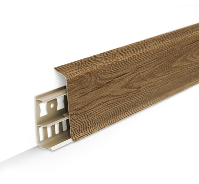 Плинтус напольный пластиковый Deconika 100 мм 211 Дуб рустик