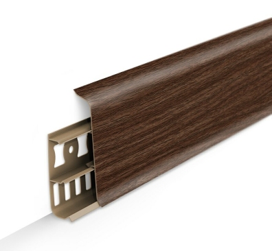 Плинтус напольный пластиковый Deconika 100 мм 291 Орех